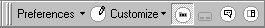 Preferences icon displayed as text button (1K)