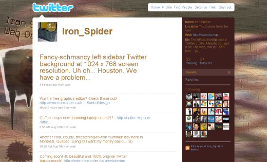 Twitter background example - 1024 x 768