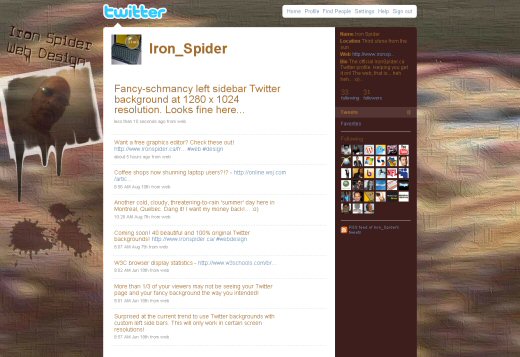 Twitter background example - 1280 x 1024
